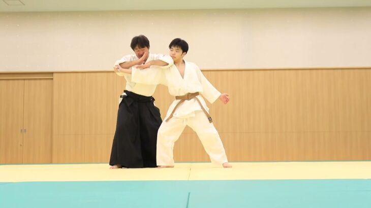 Meishinryu Aikido techniques 明真流　合気道の稽古 2022 0702　人が少なかったので短刀もってやりました。正直自分でもナイフは非現実的だと思いますが慣れという事で