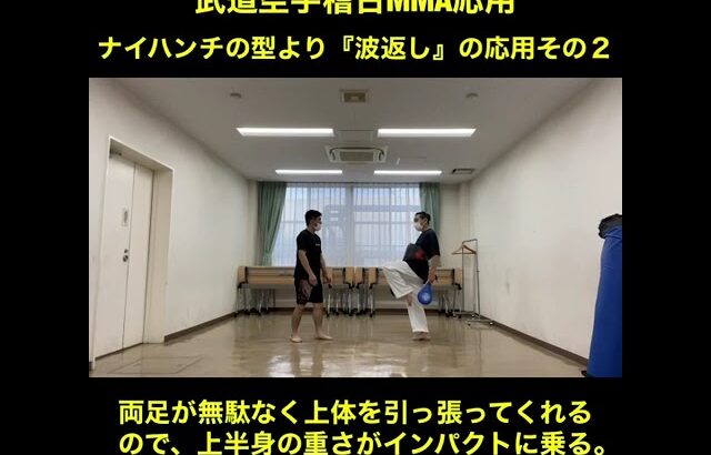武道空手稽古MMA応用 ナイハンチ『波返し』から 弐