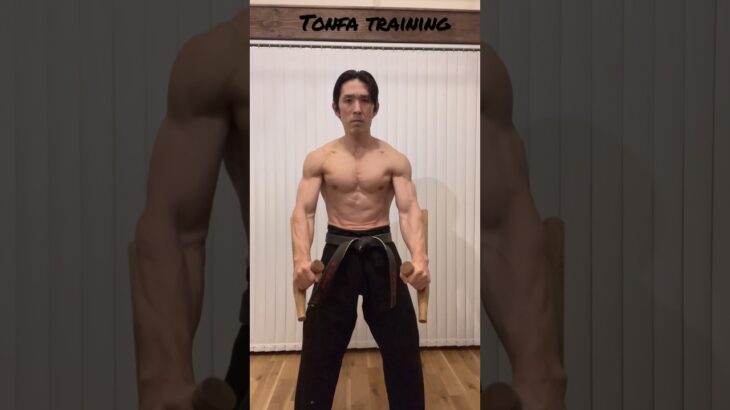 Tonfa Training at Home | Ryukyu kobudo #kobudo #tonfa #トンファー #古武道 #shorts #martialart #karate