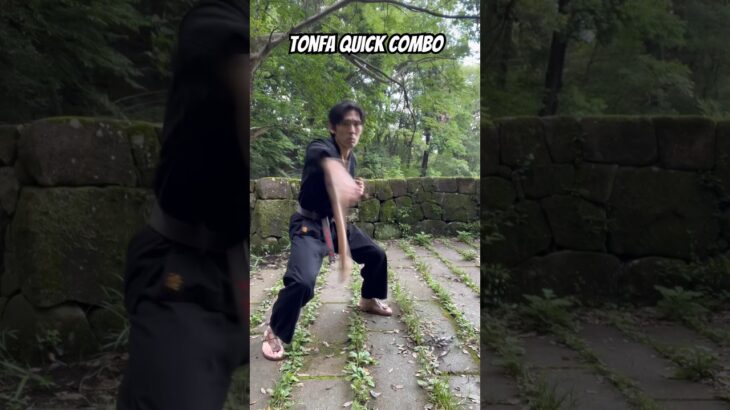 Tonfa Quick Combo🔥🔥🔥| Ryukyu Kobudo #tonfa #kobudo #古武道 #トンファー #shorts #japan #martialarts