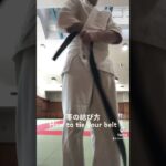 帯の結び方　How to tie your belt #aikido #martialart #合気道 #習い事 #武道