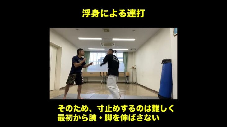 武道空手MMA応用／浮身による連打