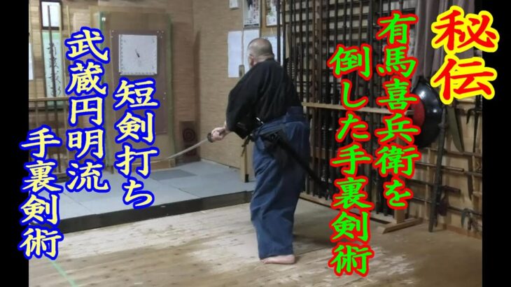 【秘伝】武蔵流手裏剣術　短刀打ち【古武道研究会明神館】