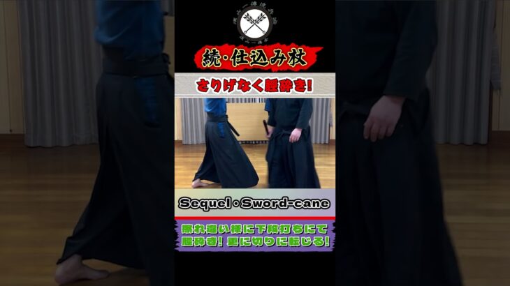 さりげなく砕く【続・仕込み杖】Sequel・Sword-cane #shorts#ショート#古武道#剣術#浅山一伝流#居合#関#samurai#座頭市