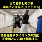 武道空手稽古MMA応用／当てる事と打つ事／正中線と左右軸の操作