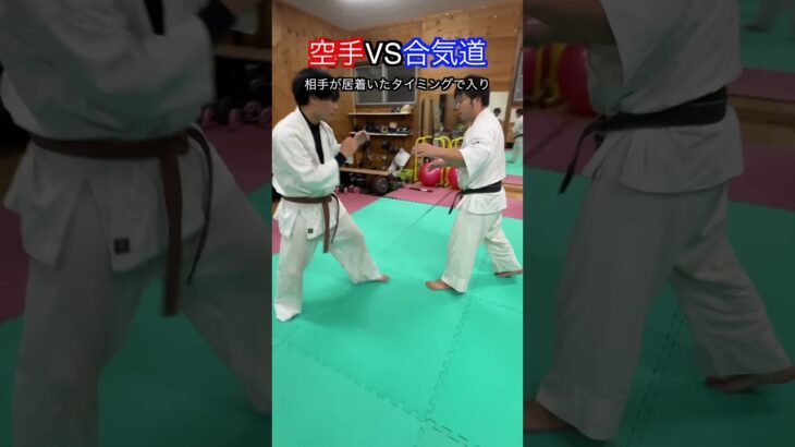 【空手・合気道】ガチ打撃で来る相手に合気道の投げ技だけで戦ってみた！！　#aikido ＃karate #martial #合気道 #武道 #空手＃筋トレ#selfdefense