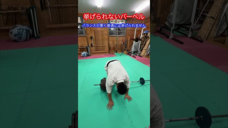 【筋トレ】挙げられないバーベル　攻略法！！　#aikido ＃karate #martial #合気道 #武道 ＃大東流#空手＃筋トレ#selfdefense