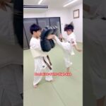 前蹴り→フェイント→上段回し蹴り #大谷道場 #空手 #fullcontactkarate #kyokushin #karate #frontkick #roundhousekick #shorts