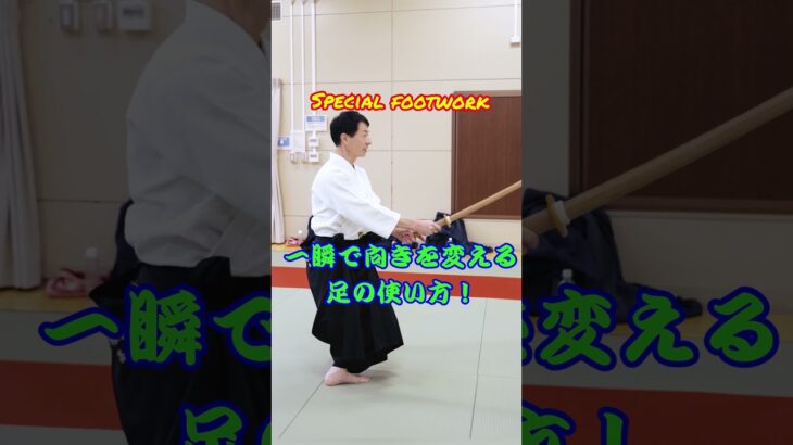 【シンプル】目からウロコの足捌き！秘伝の方向転換法　#martialarts #大東流合気柔術 #扶桑会 #合気道 #護身術 #aikido  #daitoryu #karate #古武道  #武道