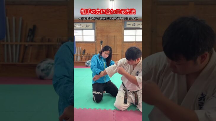 【武道・武術】大東流や合気道である相手の力に合わせる方法　解説！！　#aikido ＃karate #martial #武道 ＃#空手＃合気道＃筋トレ#selfdefens