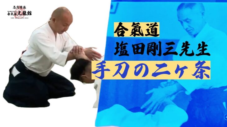 塩田剛三先生特有の手刀の二ヶ条抑え　＃合気道 ＃塩田剛三　＃光龍館　＃aikido ＃佐倉市　＃八千代市　＃成田　＃印西市　＃四街道